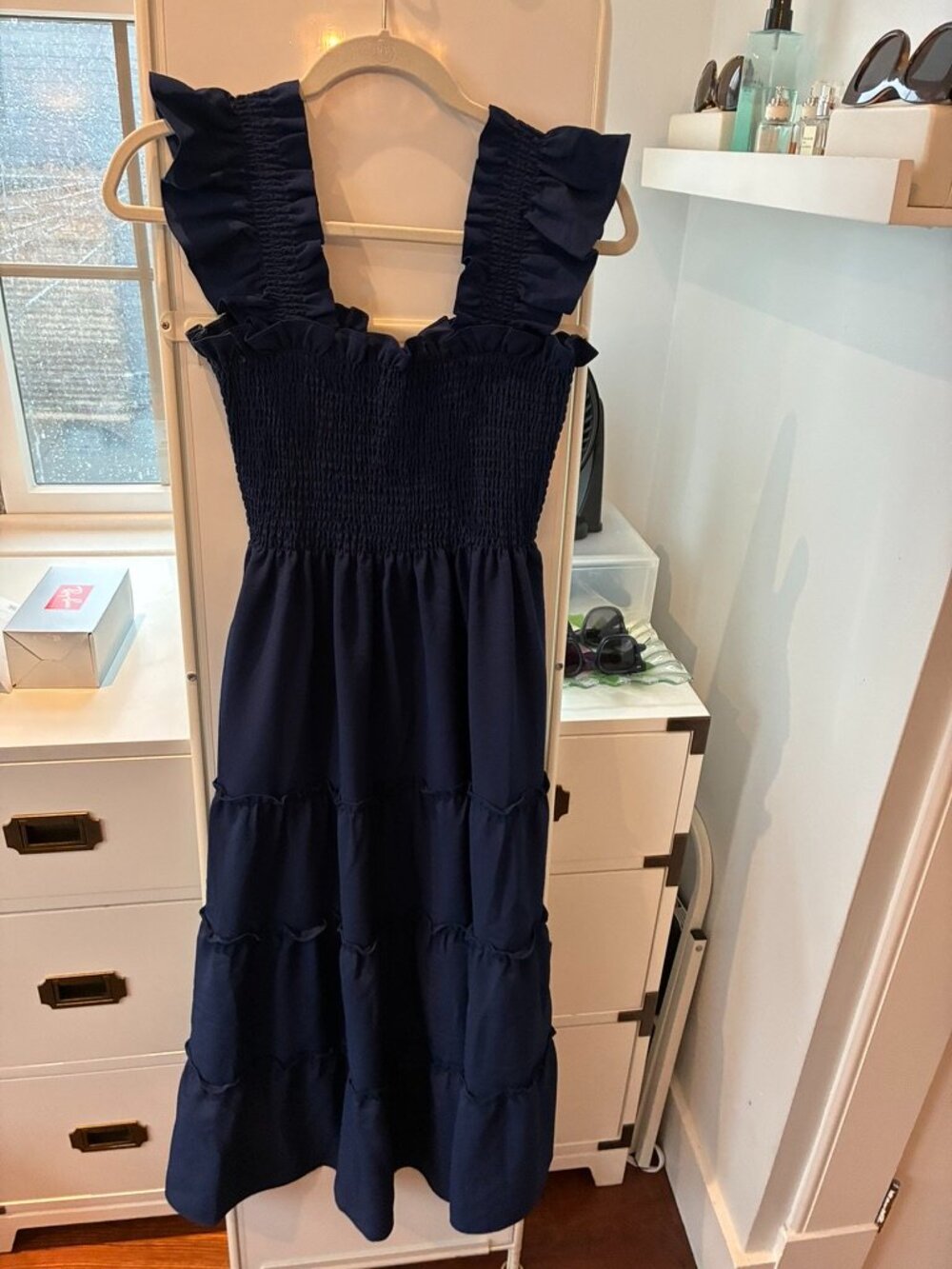 Hill House Ellie Nap Dress in Navy Blue Crepe - XS